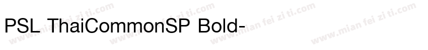 PSL ThaiCommonSP Bold字体转换